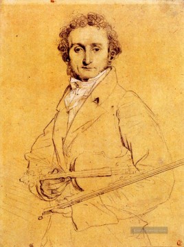  Auguste Malerei - Niccolo Paganini neoklassizistisch Jean Auguste Dominique Ingres